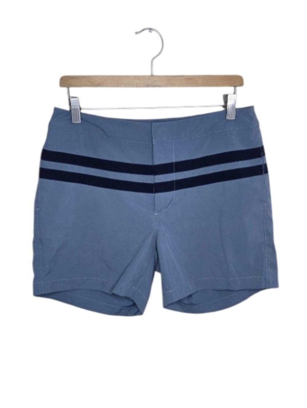 The Normal Brand Blue Shorts with Double Navy Stripe Size 31 Casual Preppy